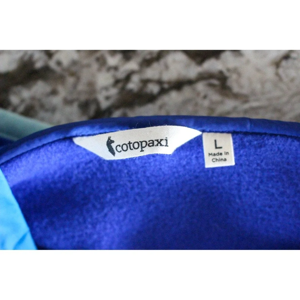 Cotopaxi Pullover Womens Large Blue Teca Fleece 1/4 Snap Neck Pocket Jacket - Picture 6 of 7